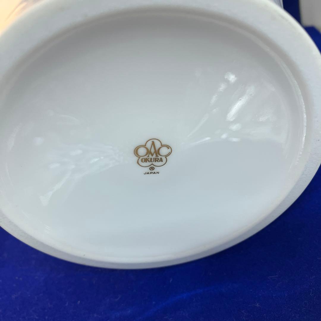 L-615【美品】未使用　大倉陶園 ブルーローズ 花瓶 花器