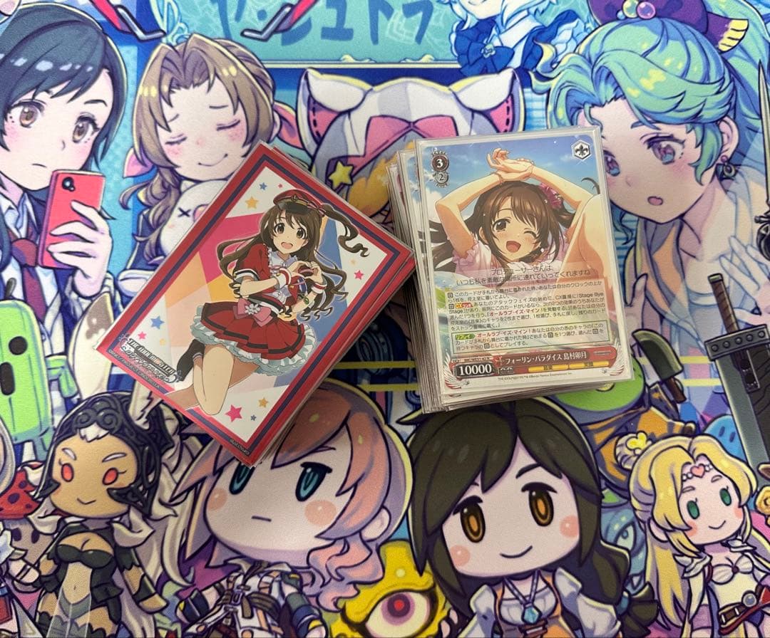 ヴァイスシュヴァルツ　アイドルマスターシンデレラガールズ　デッキ　スリーブ付き