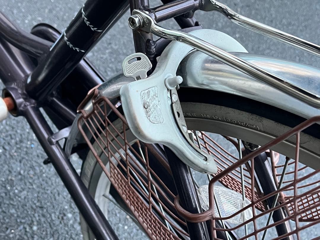 は*な様 中古LEDオートライト軽量アルミ自転車★26インチ★ブラウン★注※配達