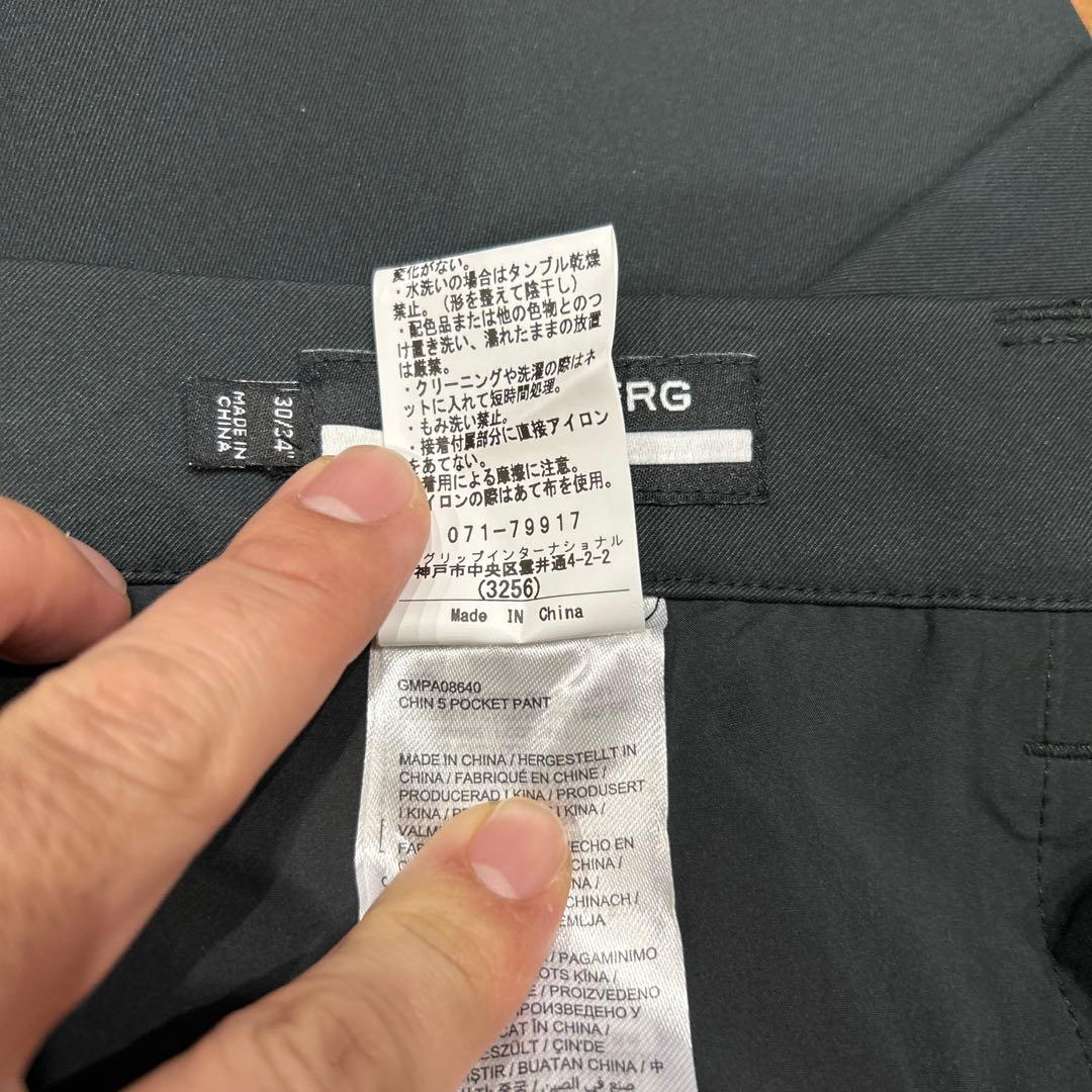 新品 定価29700円 Jリンドバーグ チノパンツ W30 ストレッチ ブラック