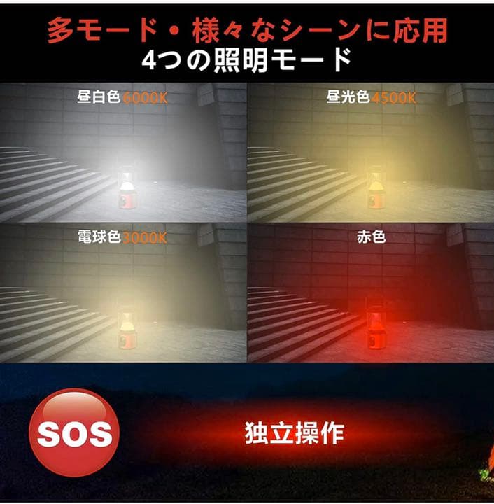ランタン LEDランタン 充電式 100調光モード アウトドア 防災