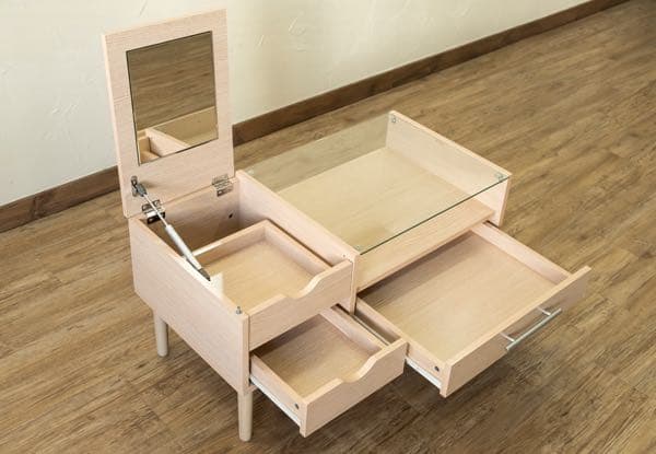 Altona テーブルドレッサー WH ナチュラル　便利