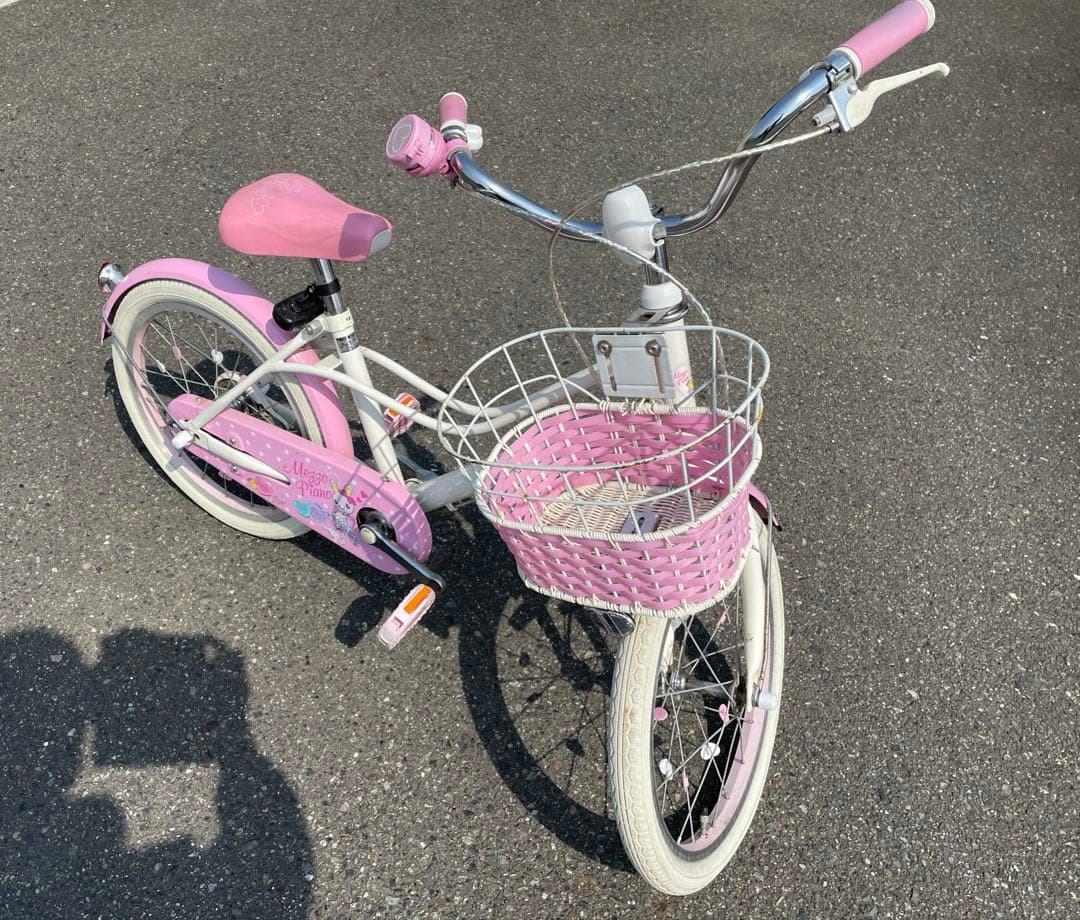 【限定値下げ】幼児用自転車 ピンク/ホワイト１８インチ　メゾピアノ