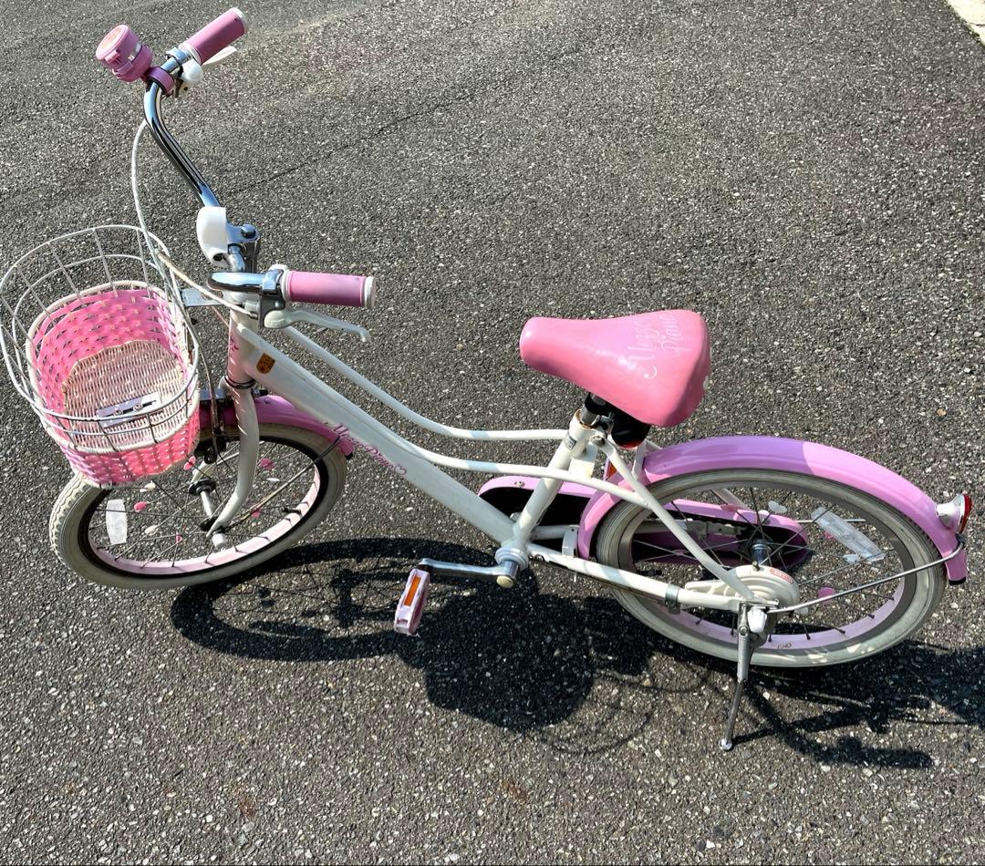 【限定値下げ】幼児用自転車 ピンク/ホワイト１８インチ　メゾピアノ
