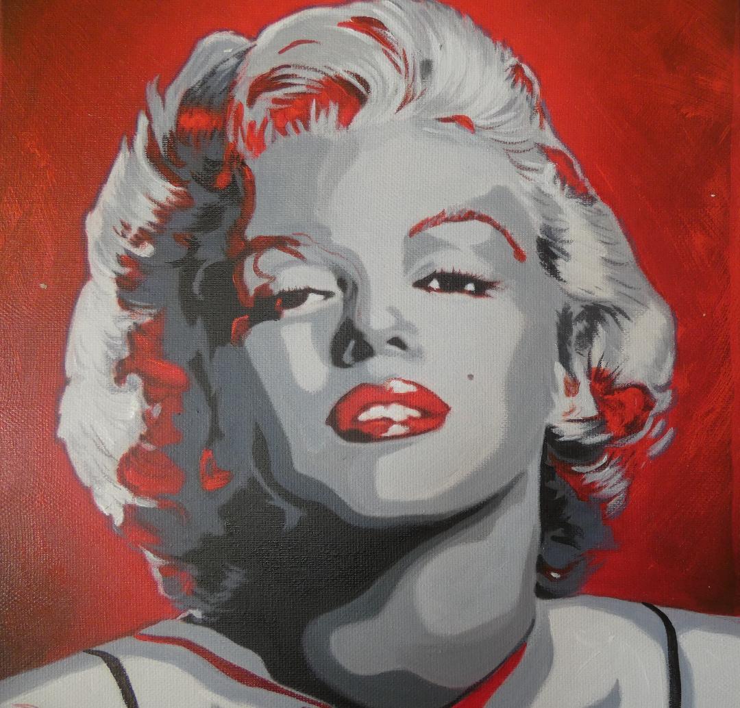NEO、油絵アンディ・ウォーホル【Marilyn 】手描き 額付き F6
