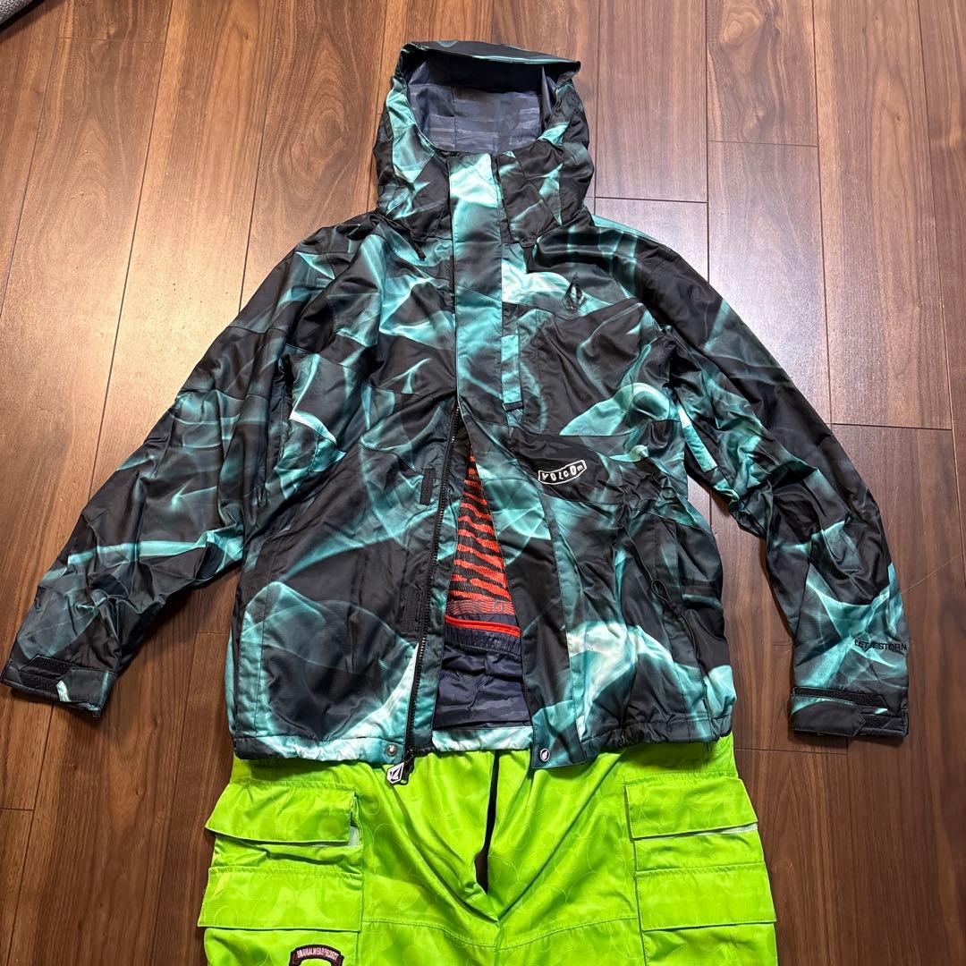 VOLCOM スノーボードウェア ブラック/グリーン