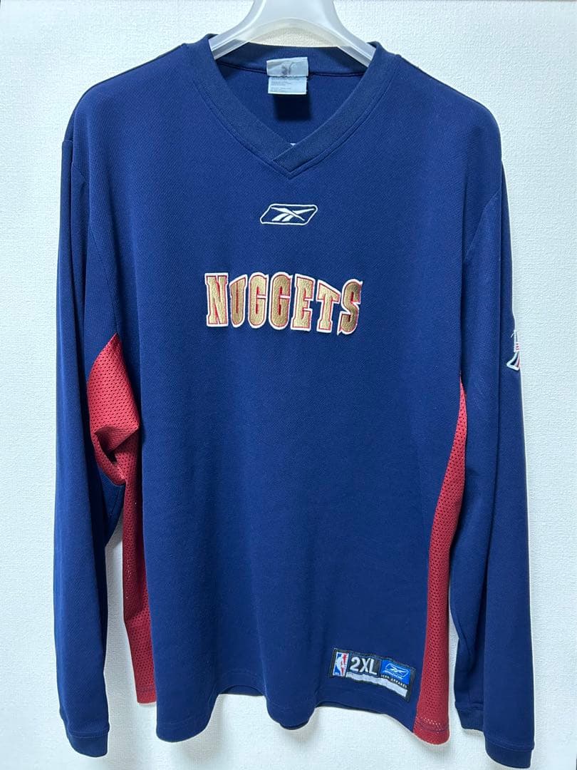 選手支給品 reebok NBA ナゲッツ シューティングシャツ 選手着用品