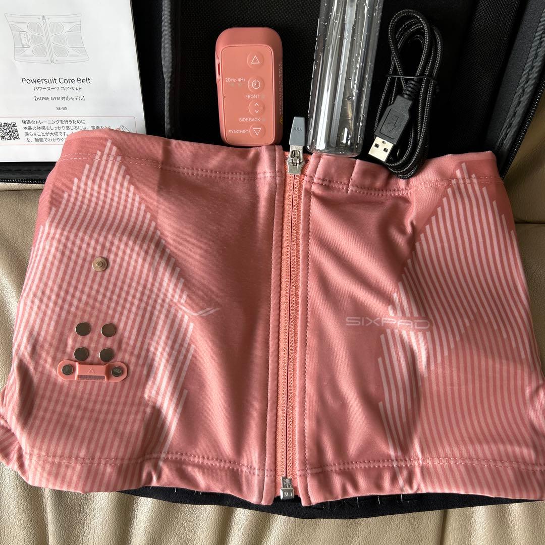 最終値下げ 美品SIXPAD パワースーツ コアベルト M ピンクシックスパッド