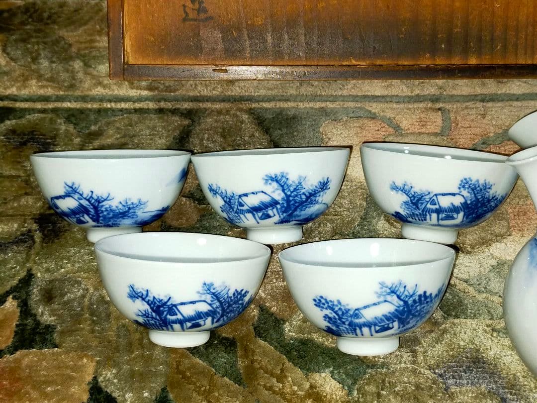 ♥清水♥道年♥煎茶器♥セット♥共箱付き　湯呑み　湯飲み　急須　湯冷まし