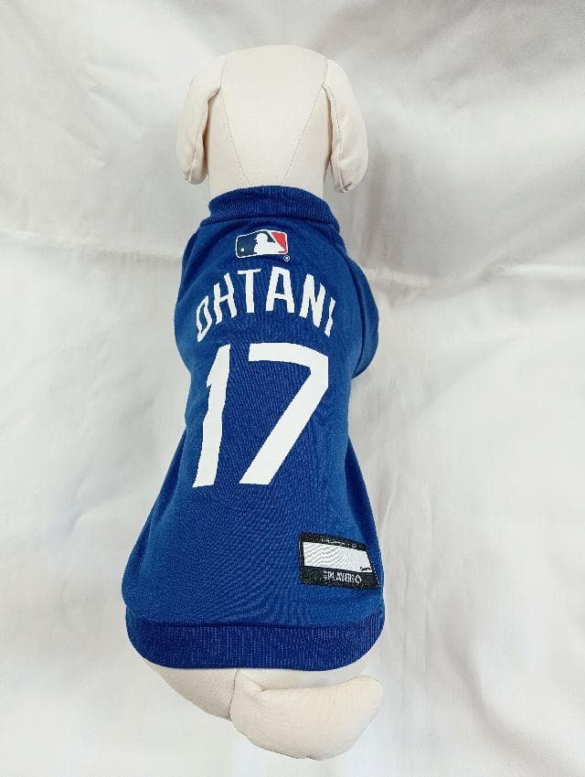 送料無料新品★犬の洋服ＭＬＢ公式ドジャース大谷翔平ユニホームＴシャツＳ～Ｍサイズ