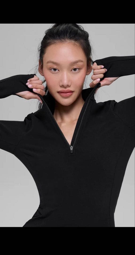ALO YOGA ブラック ZIP長袖ウェア XS