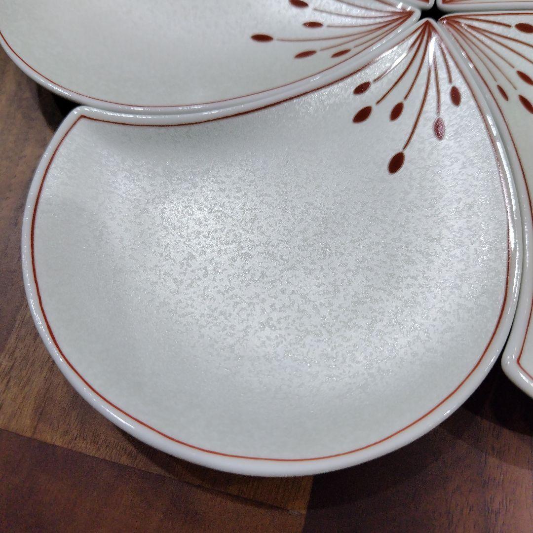 幸楽窯 梅 白 ピンク 銘々皿 ５枚セット 小皿 made in Japan