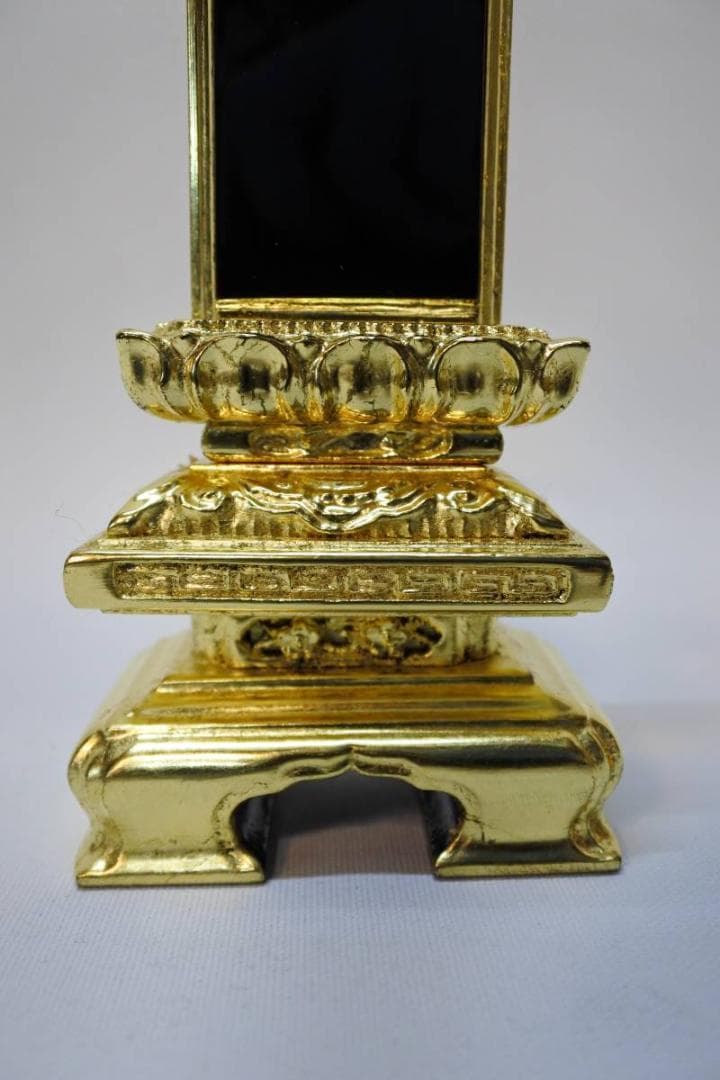 限定値下　【長期展示品/未使用品】位牌　純金箔　状態良好　仏壇　仏具(た15)