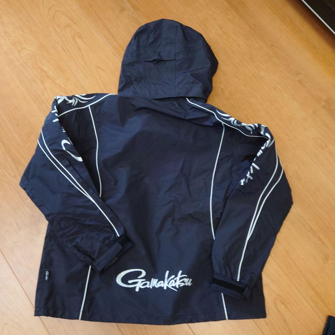 Gamakatsu フィッシングスーツ（上下セット） ブラック＆シルバー