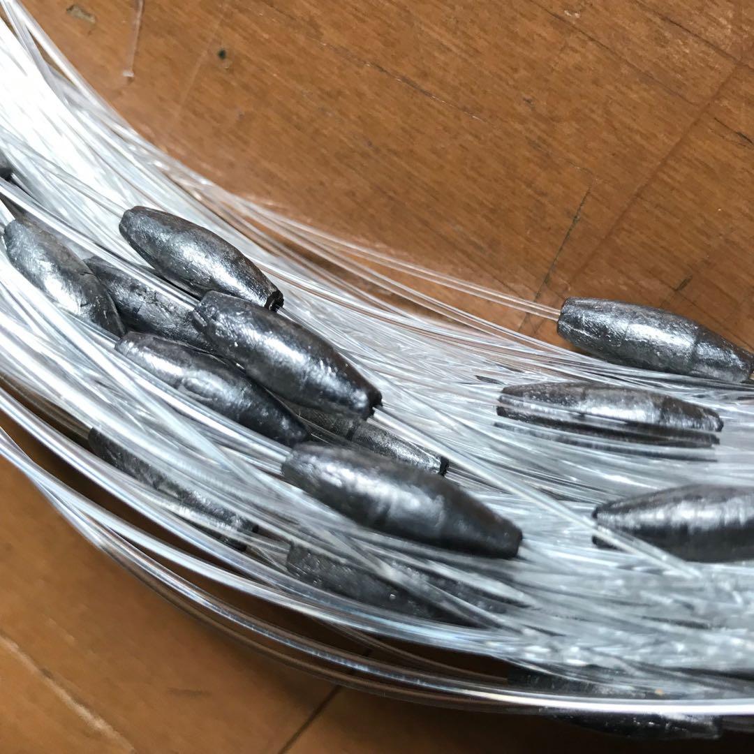 トローリング#ビシ鉛 強力ナイロン50号50m鉛1匁250個1100g