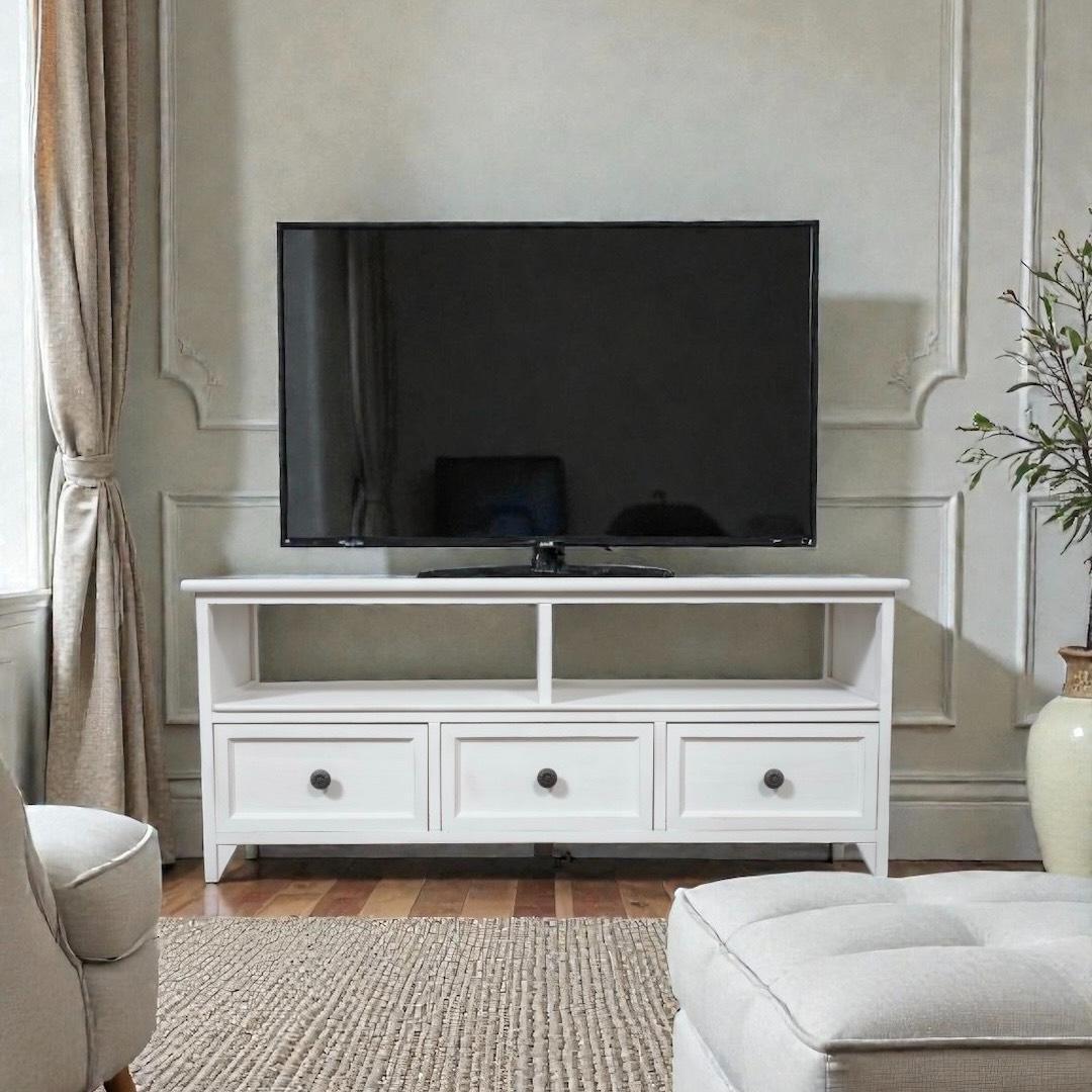 【新品】天然木 フレンチアンティーク テレビボード　シャビー　アウトレット