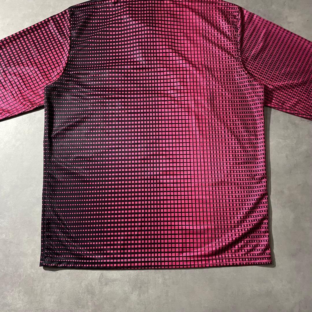 ウェア 90s adidas trefoil logo geometric shirt