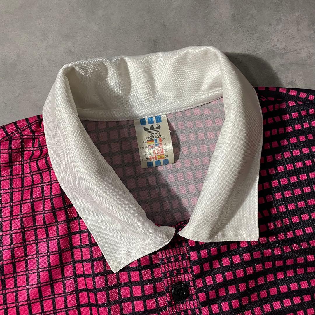 ウェア 90s adidas trefoil logo geometric shirt
