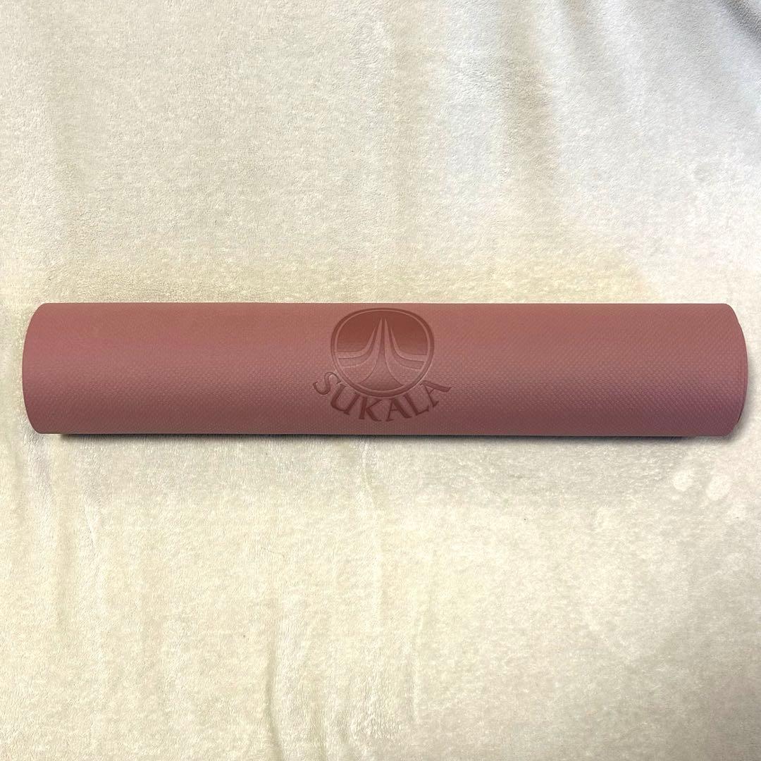 【美品】SUKALA リバーシブルヨガマット ローズ 専用収納バッグ付き