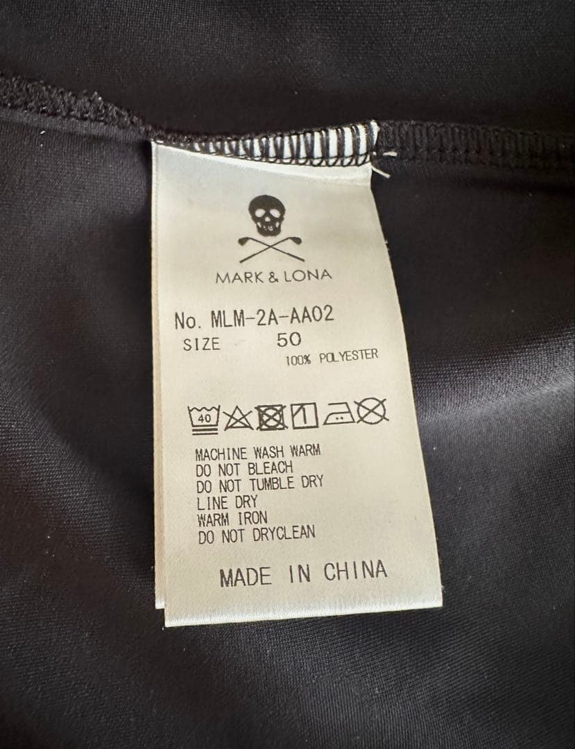 【美品】マークアンドロナ　半袖　モックネックシャツ　50 XL