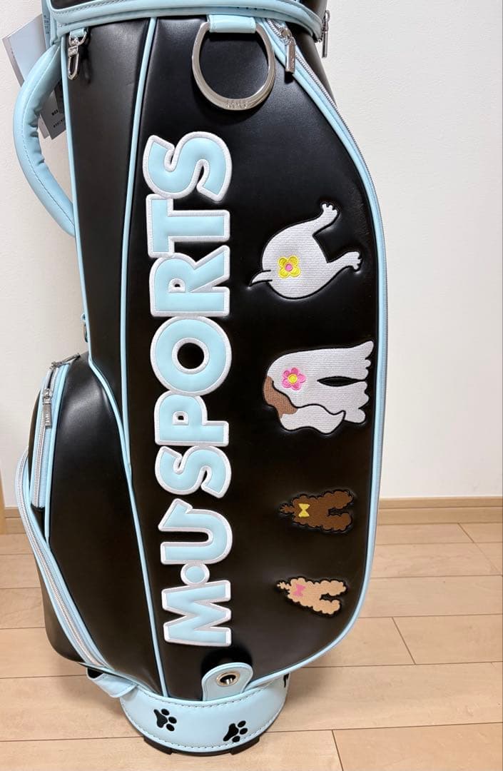 未使用品 M-U SPORTS キャディバッグ 黒/水色