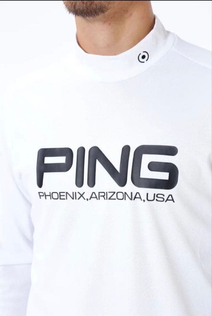【新品】PING／ハイネック／モックネック／長袖／Ｍサイズ