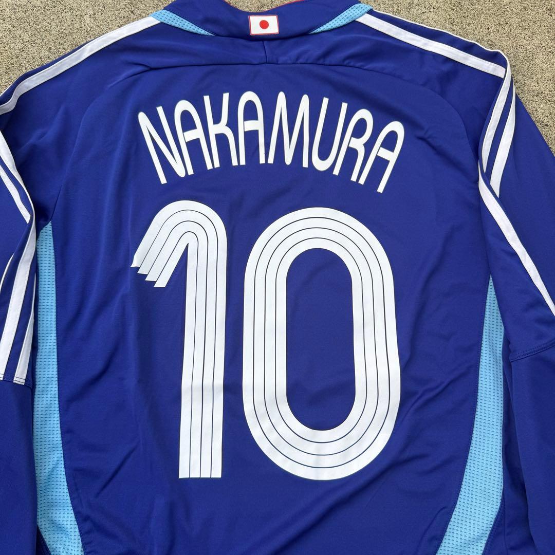 [希少] adidas 06/07サッカー日本代表 長袖ユニフォーム 中村俊輔