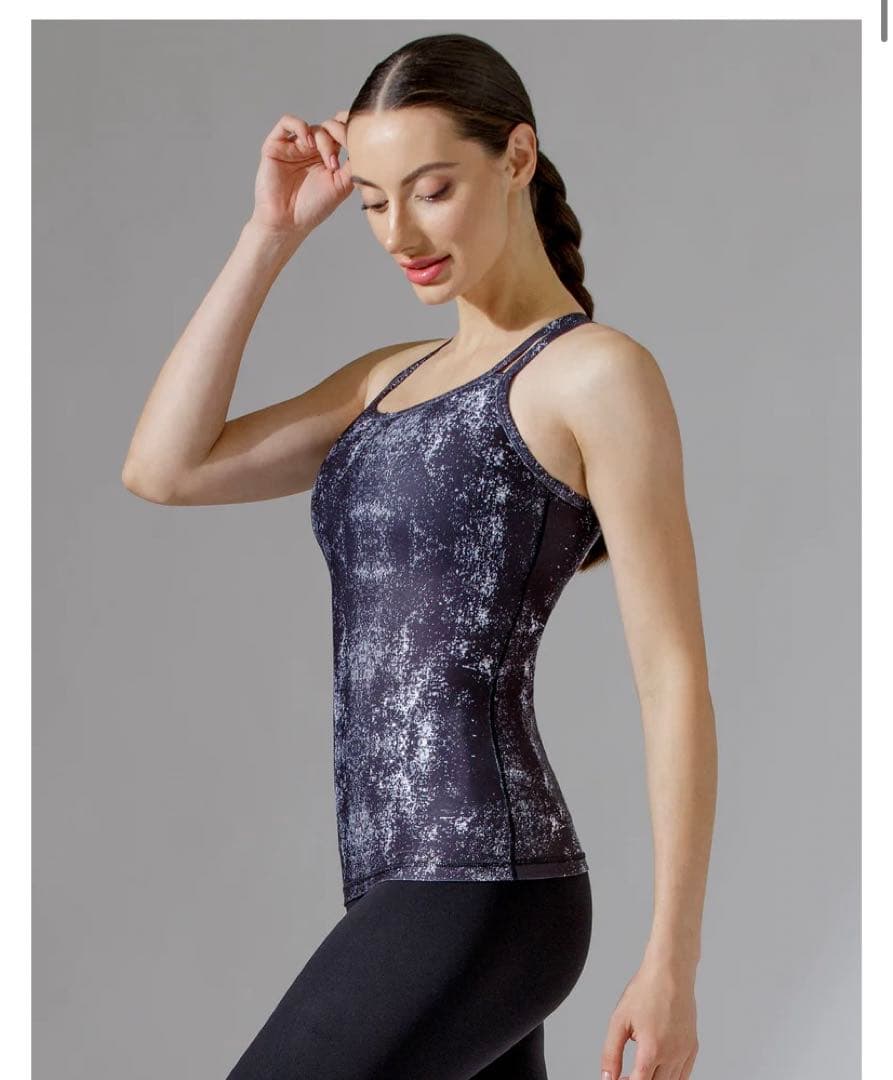 新品ASANA TANK, BLACK NOISE XS