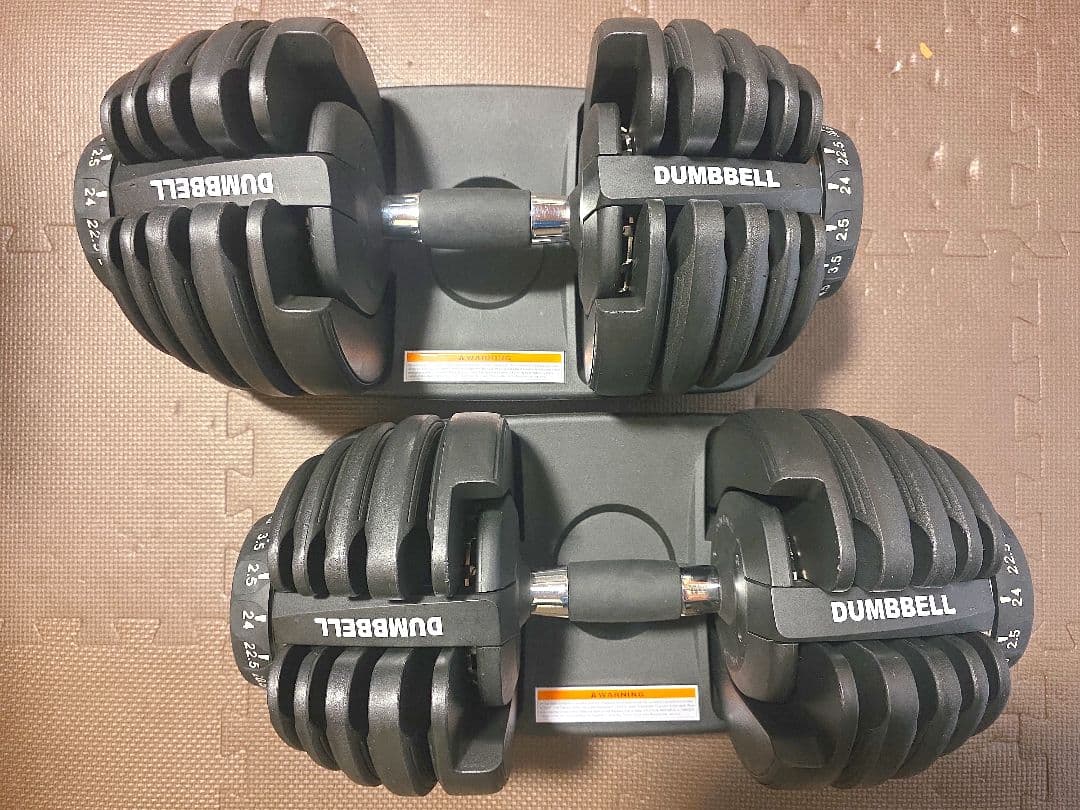 美品　24キロ DUMBBELL 可変式ダンベル24キロ　1個　①