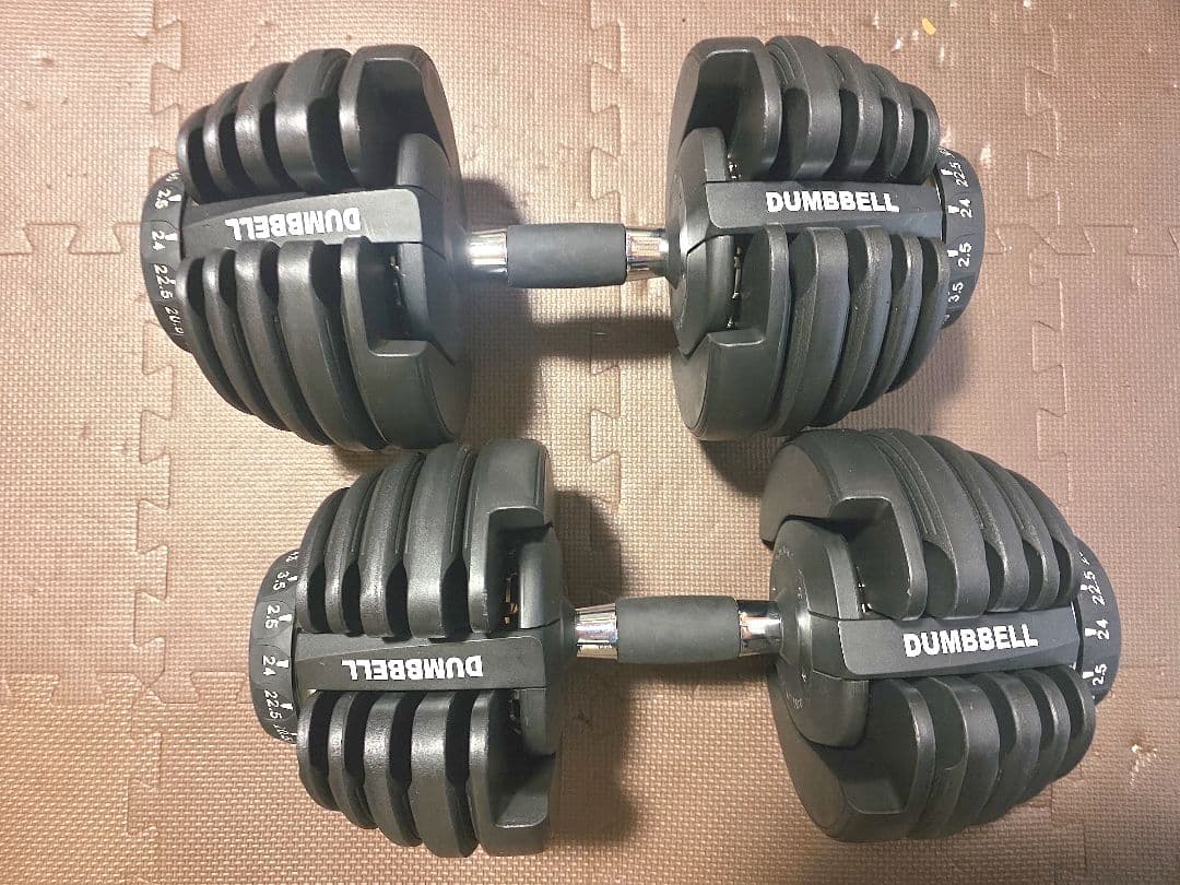 美品　24キロ DUMBBELL 可変式ダンベル24キロ　1個　①