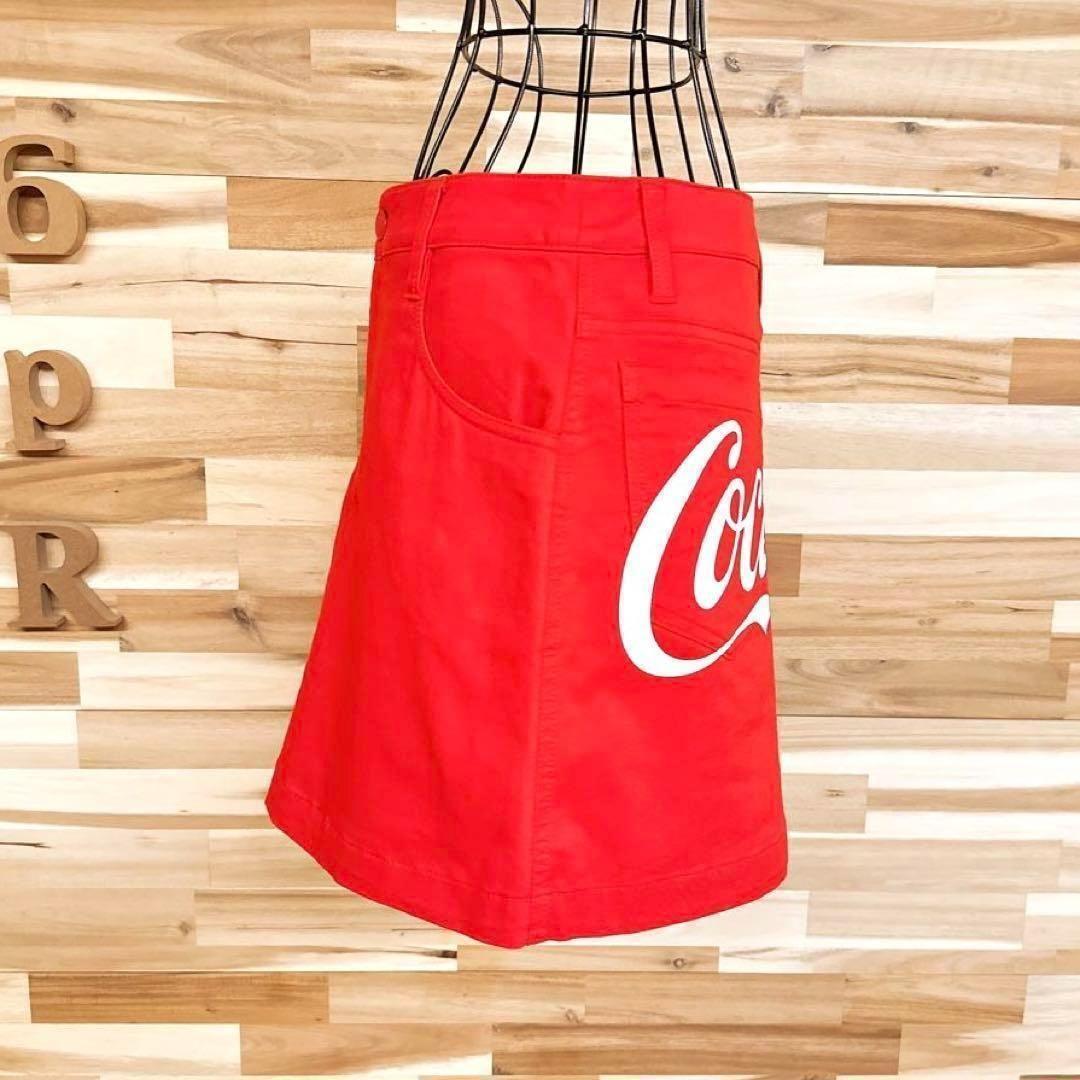 稀少【ジャックバニー×コカコーラ】限定コラボ ビッグ ロゴ スカート 赤×白
