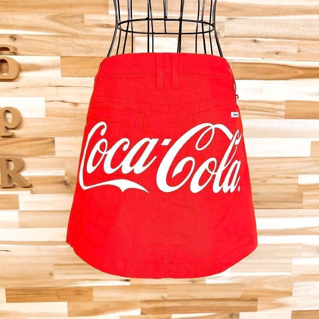 稀少【ジャックバニー×コカコーラ】限定コラボ ビッグ ロゴ スカート 赤×白