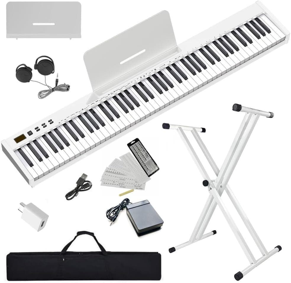 【ピアノスタンドセット】 電子ピアノ 88鍵盤8 日本語表記 MIDI対応