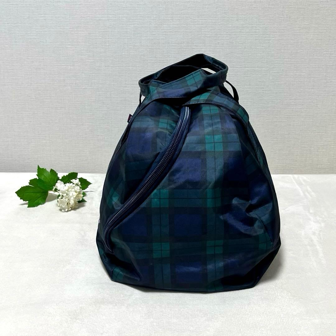 【美品】BEAMS GOLF シューズケース一体型ボストン ブラックウォッチ柄