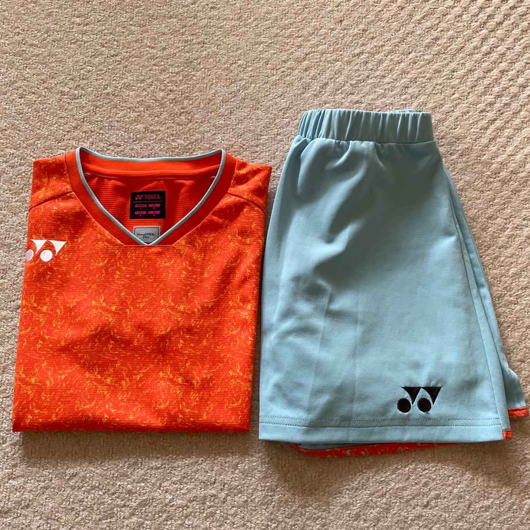 YONEX テニスウェアセット オレンジ・水色