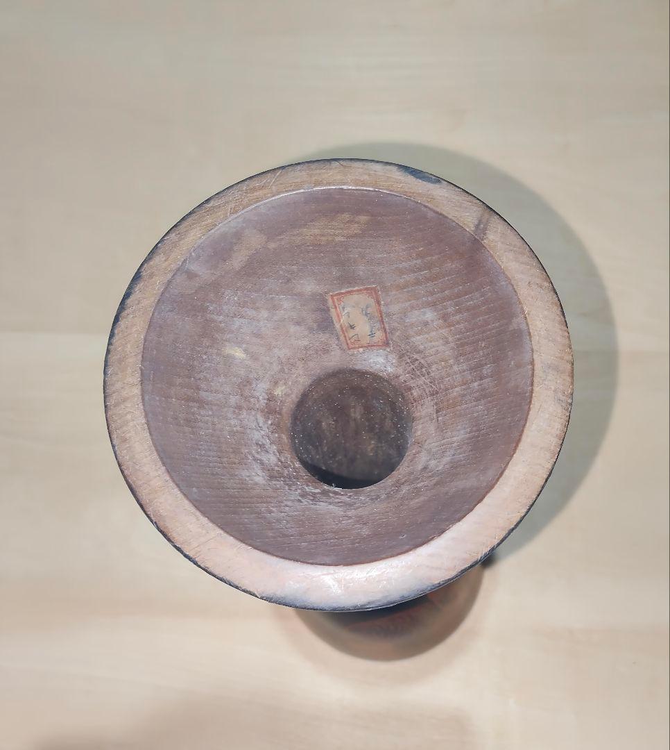 花丸紋小鼓の胴と皮２枚