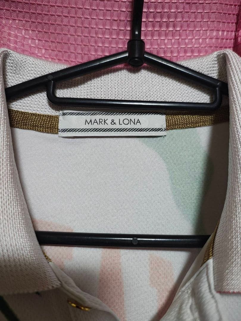 MARK & LONA ポロシャツ葉柄 M