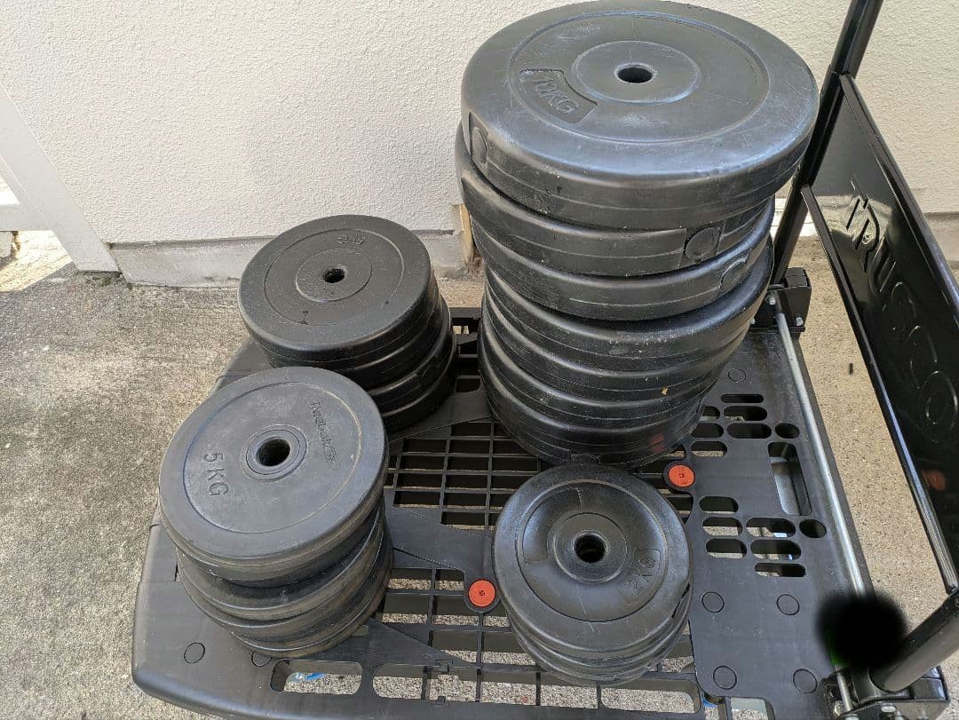 鉄ラバー　バーベルプレートセット　合計148kg　配達　引取　28mm