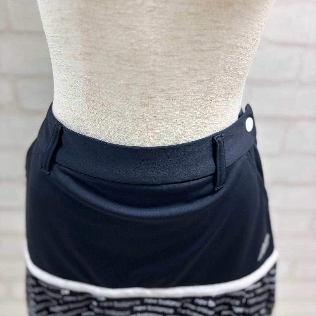 ★美品★ new balance ゴルフウェア スカート 黒 フリル付き