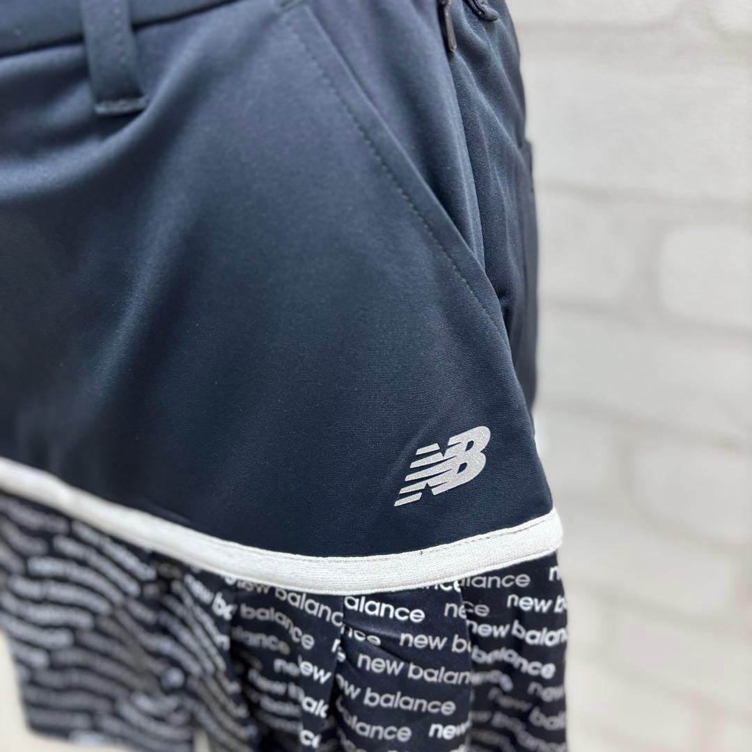 ★美品★ new balance ゴルフウェア スカート 黒 フリル付き