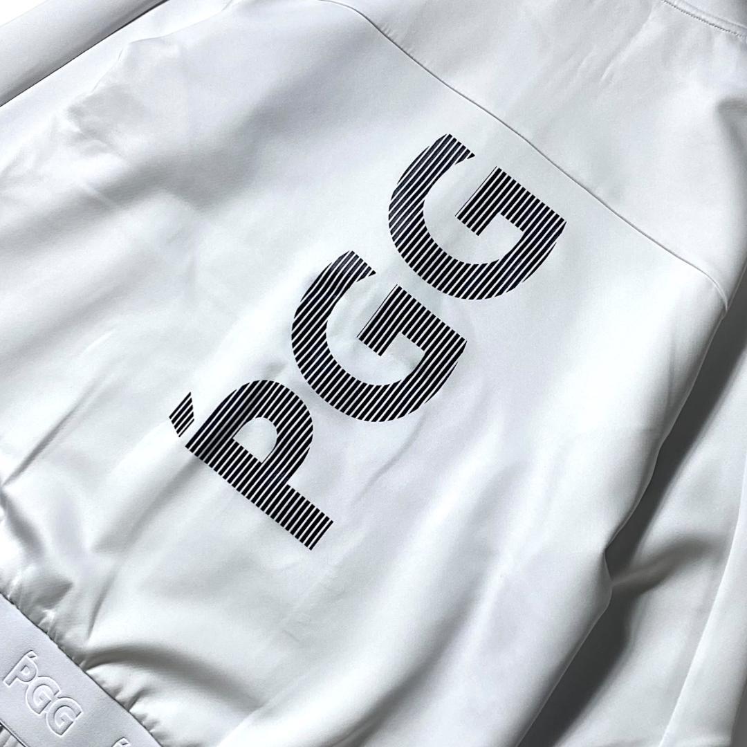 6 PGG パーリーゲイツ ダンボールニット ジャケット ビッグロゴ 白3.7万