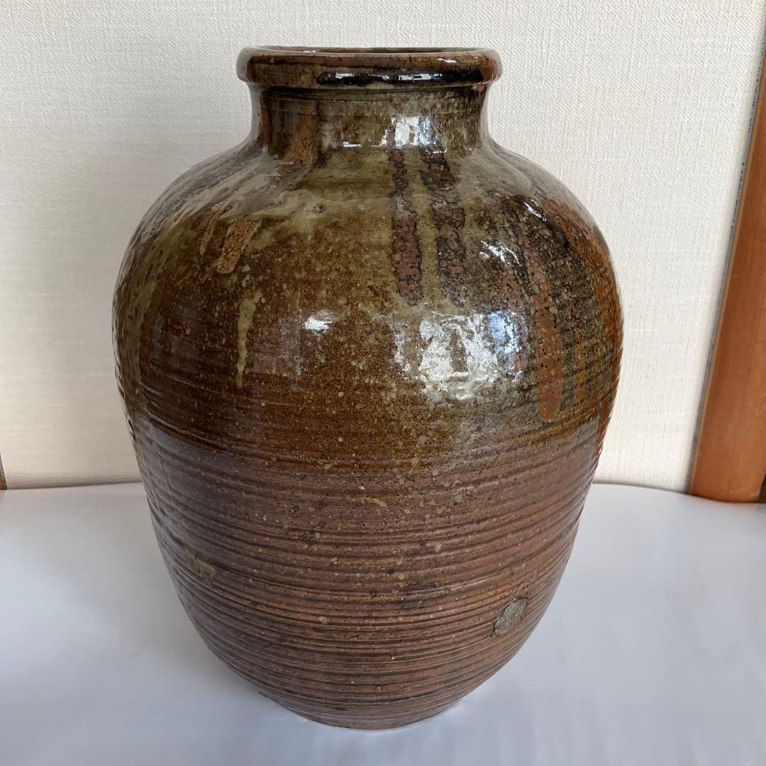 信楽焼筋文壺　江戸時代後期から明治初期頃