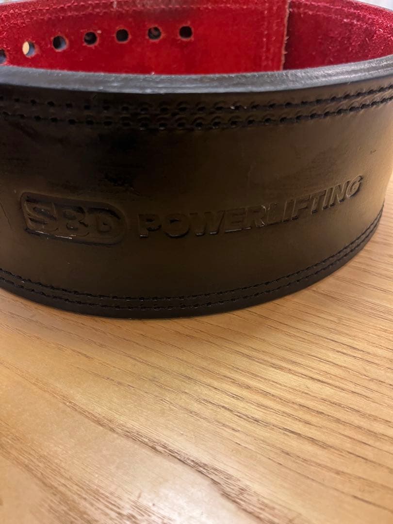 SBD POWERLIFTING ベルト 黒/赤 M 13mm