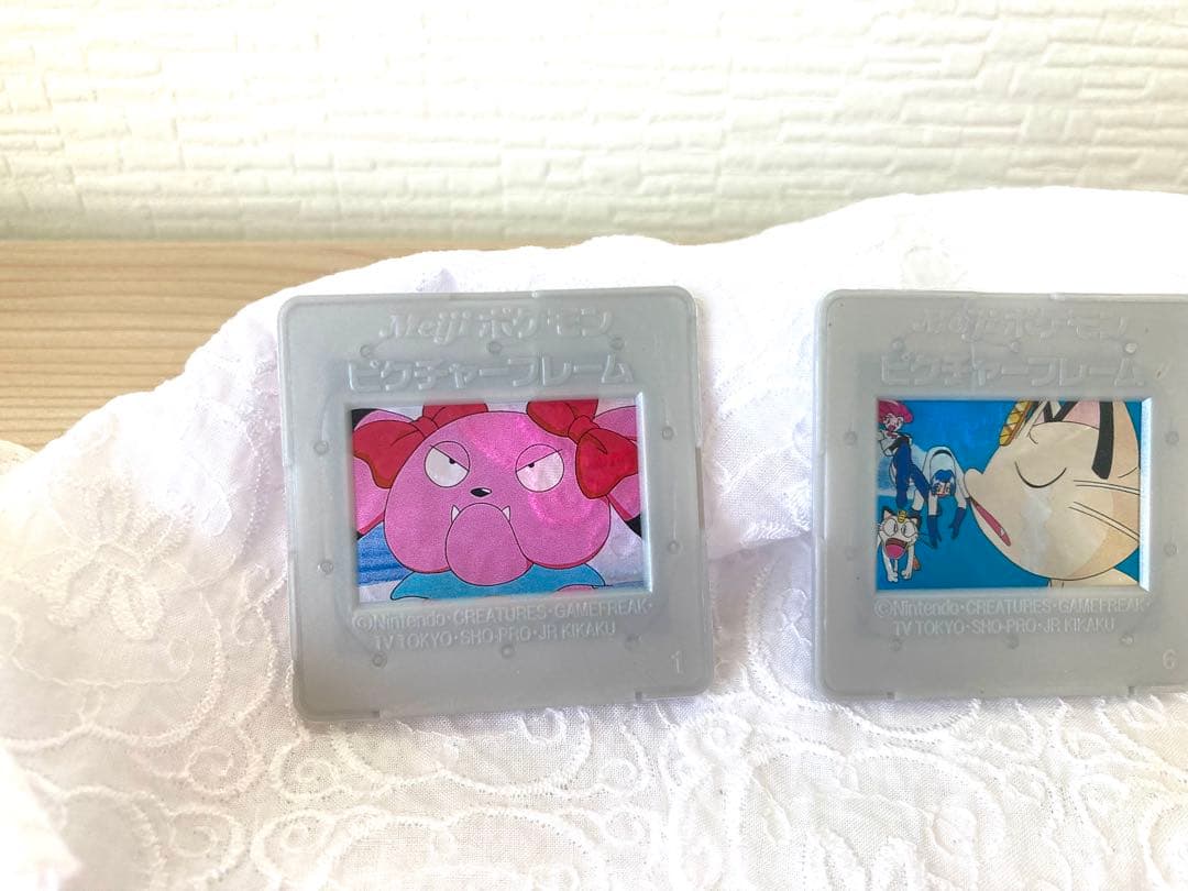 Meiji ポケモン ピクチャーフレーム 3点 #ロケット団、ニャース、ブルー