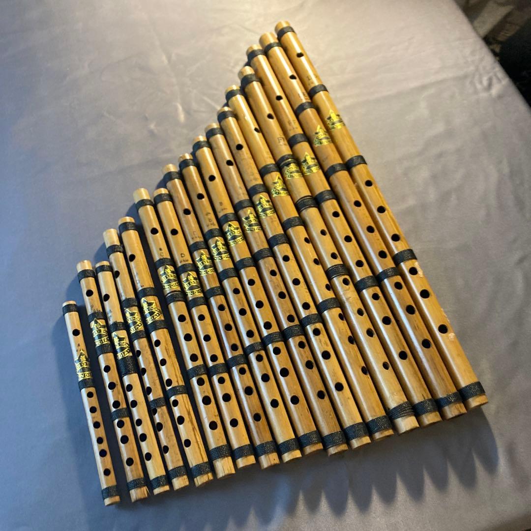 篠笛 竹製 伝統楽器(Bamboo flutes, India)