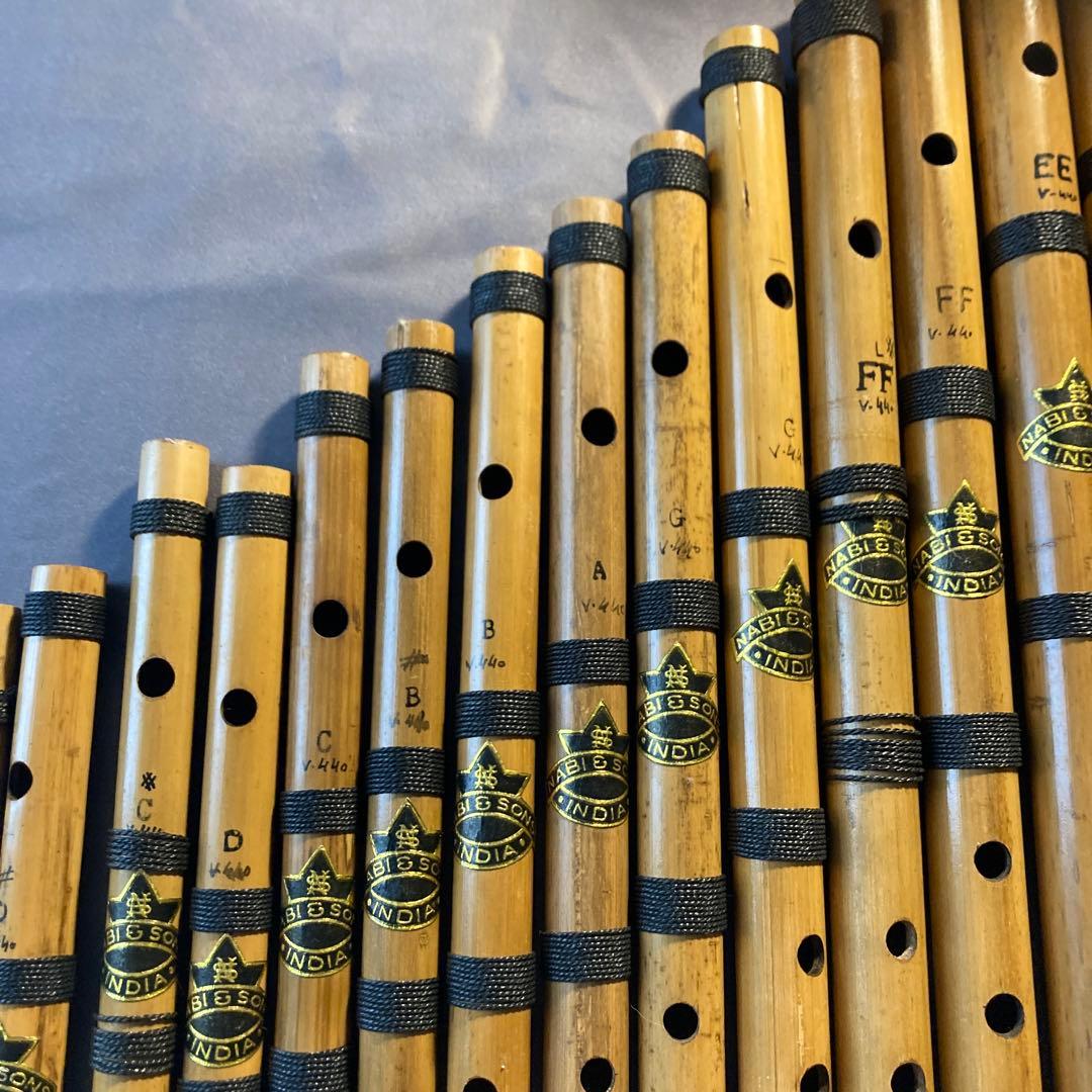篠笛 竹製 伝統楽器(Bamboo flutes, India)
