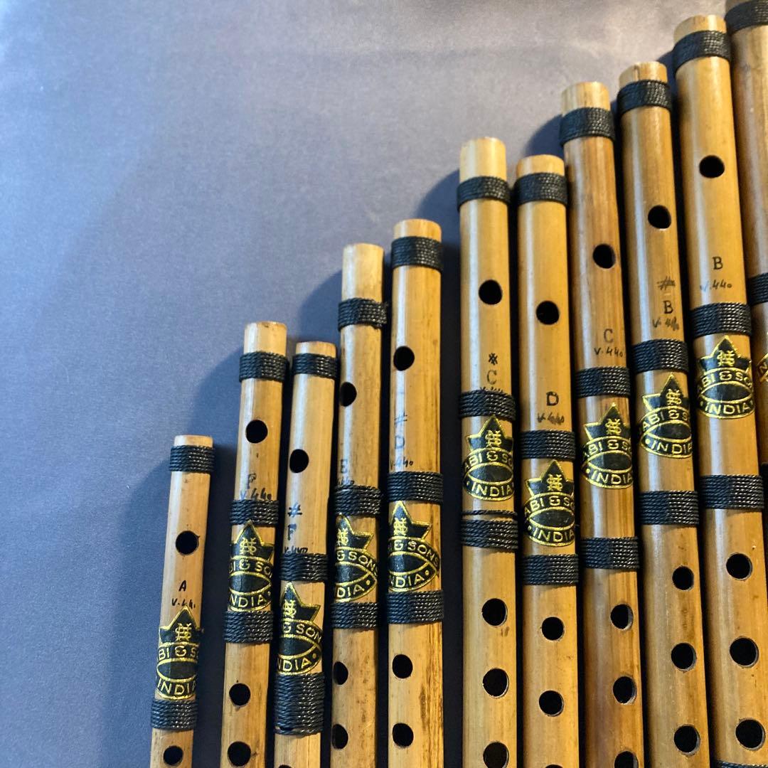 篠笛 竹製 伝統楽器(Bamboo flutes, India)