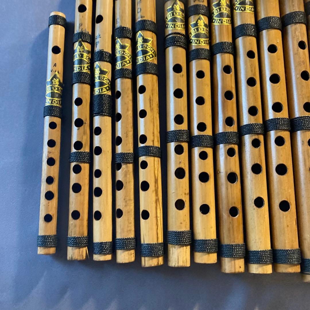 篠笛 竹製 伝統楽器(Bamboo flutes, India)
