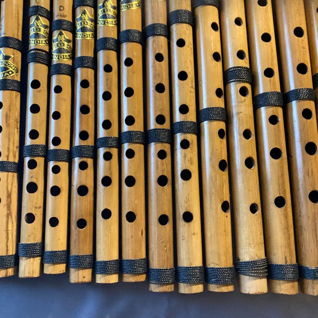 篠笛 竹製 伝統楽器(Bamboo flutes, India)