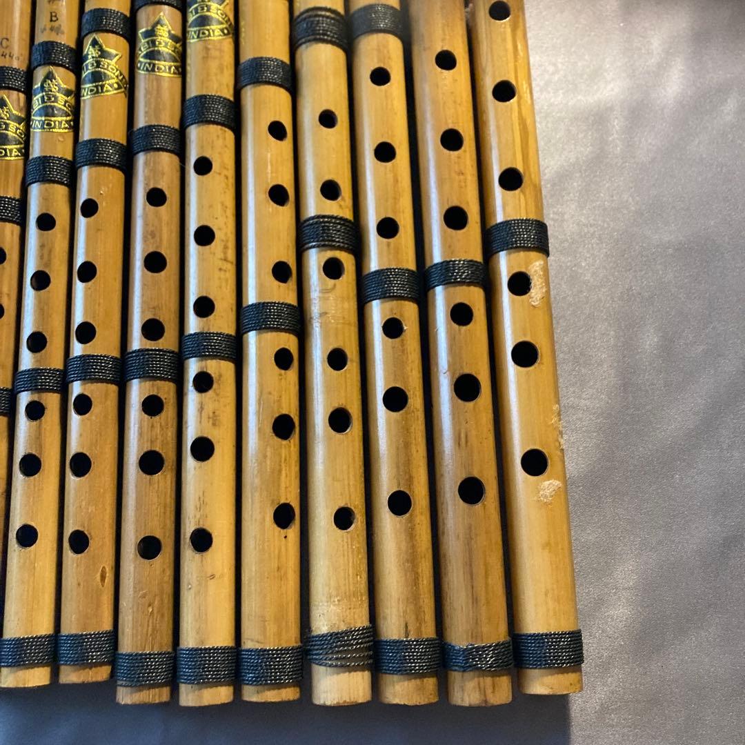篠笛 竹製 伝統楽器(Bamboo flutes, India)